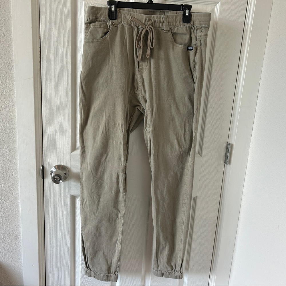 Freedom Industries Tan Drop Crotch Jogger Pants,‎ Mens Size 2XL